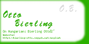 otto bierling business card